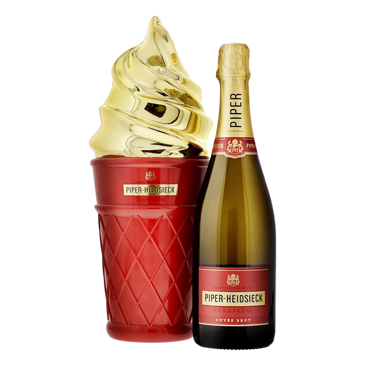 75cl Champagner mit Cooler Ice Cuvée Cream Brut Piper-Heidsieck