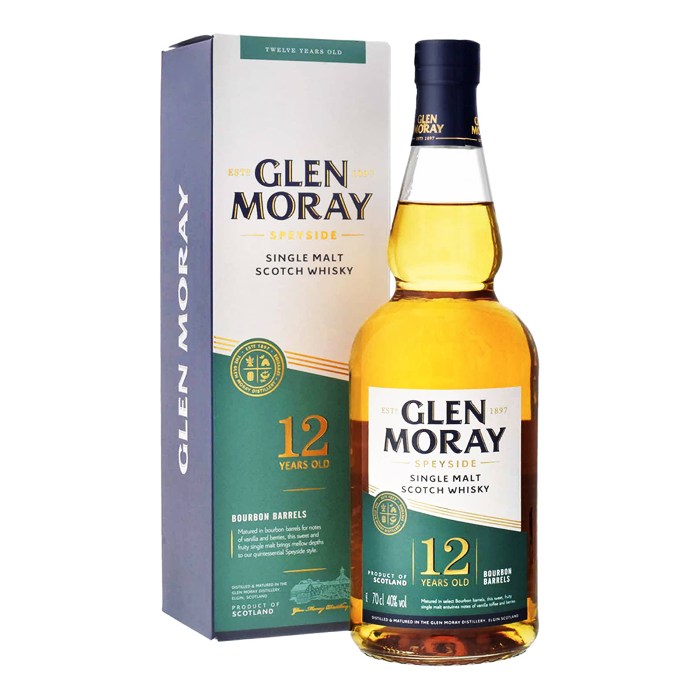 GLEN MORAY 12年 シングルモルトウイスキー Glen Moray 12 Years Single Malt Whisky 70cl | Drinks.ch