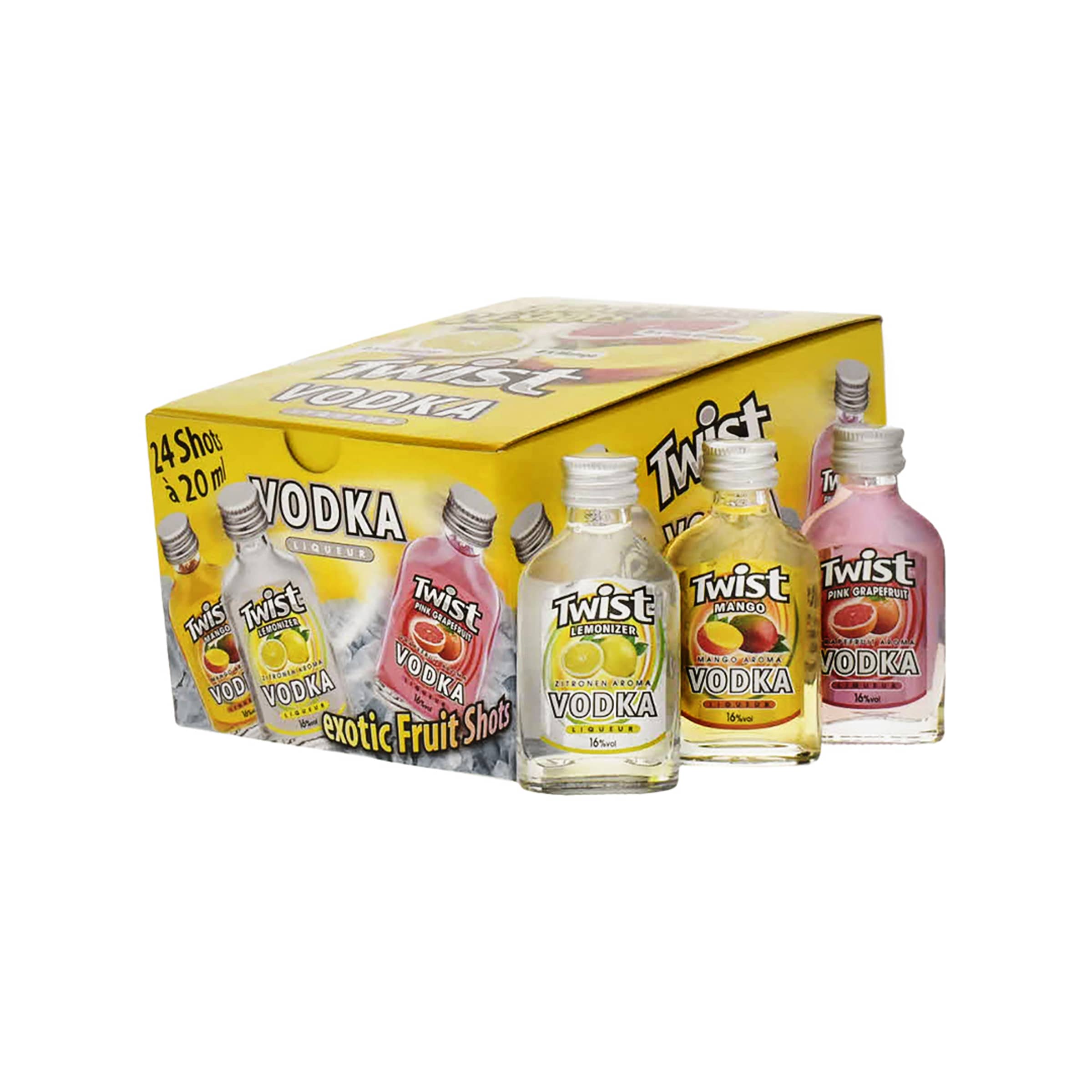 Twist Exotic Fruit Shot Mix Vodka Liqueur Pack 3x8 2cl | Drinks.ch