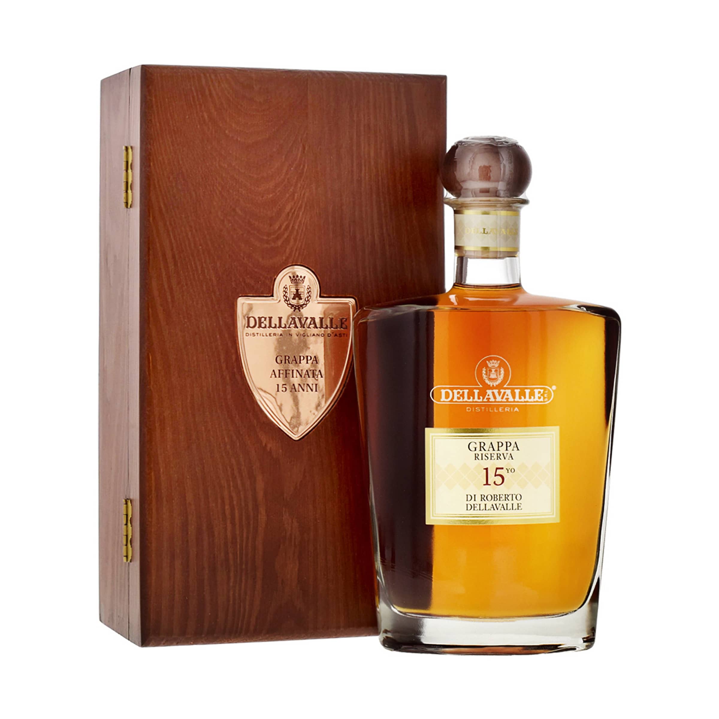ブランデー DELLAVALLE GRAPPA AFFINATA 15 ANNI Grappa Dellavalle 15 Jahre Affinata Barrique - Maduro