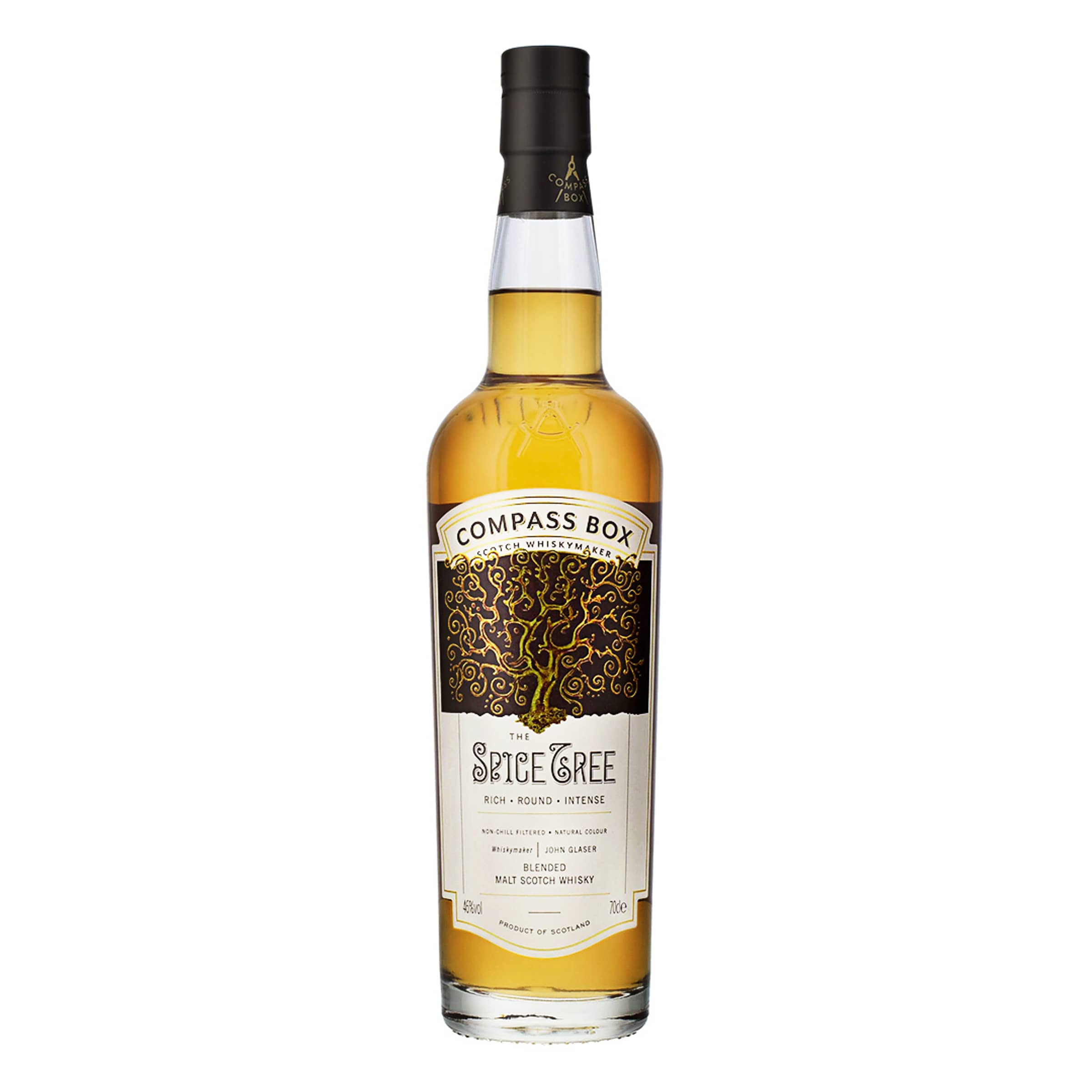 Compass Box The Spice Tree Blended Malt Scotch Whisky Coffret Cadeau 70cl  Avec 2 Verres