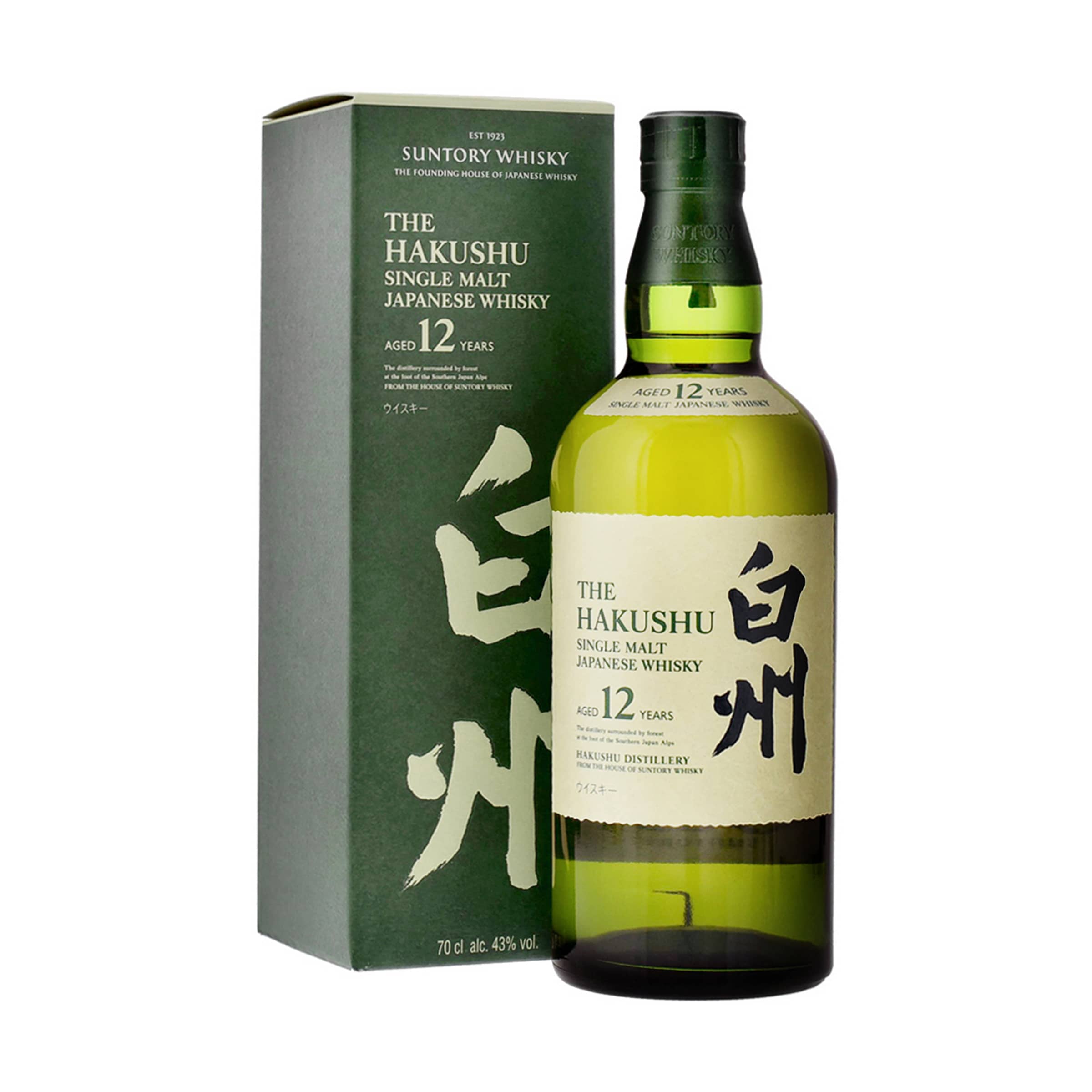 THE HAKUSHU 12 YEARS シングルモルトウイスキー Suntory Hakushu Single Malt Whisky 12 Years 70cl | Drinks.ch