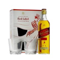 Johnnie Walker Red Label Blended Whisky 70cl Set avec 2 Verres