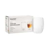 Danny Home Verre à cappuccino à double paroi 20cl, pack de 2