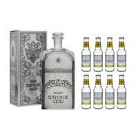 Czar's Village Vodka 70cl avec 8x Swiss Mountain Spring Ginger & Lemongrass