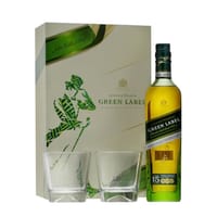 Johnnie Walker Green Label Blended Whisky 70cl Set mit 2 Gläser