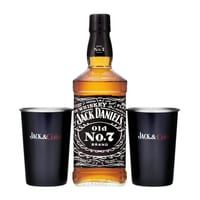 Jack Daniel's Tennessee Whiskey Old No.7 Music Lable Edition 70cl Set avec Jack & Coke Cups et Livret de Recettes