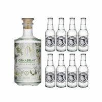 Ornabrak Single Malt Gin 70cl mit 8x Thomas Henry Slim Tonic Water