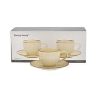 Danny Home Tassenset Ripple Beige 12cl 6-teilig
