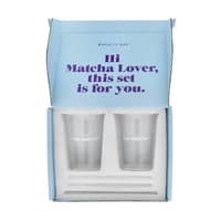 Health Bar Matcha Gläser Set mit Glas Strohhalmen 2er-Pack