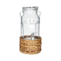 Danny Home Distributeur de boissons 310cl avec robinet et détails tressés