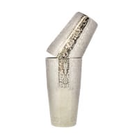 Schüttelbecher Boston Shaker in Silber mit Verzierungen