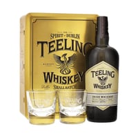 Teeling Small Batch Rum Cask Blended Whiskey, Geschenkset 70cl in Metall Box mit 2 Gläsern