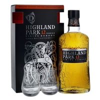 Highland Park 12 Years Viking Honour Edition 70cl Set mit zwei Gläsern