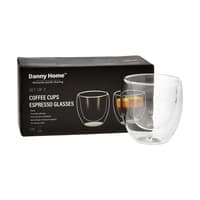 Danny Home Doppelwandiges Espresso Glas 8cl 2er-Set