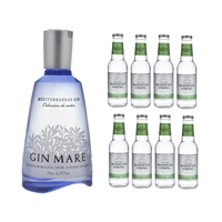Gin Mare Mediterranean Gin 70cl mit 8x Swiss Mountain Spring Tonic Water Rosemary