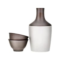 Kihara Sabisendan Carafe à Saké avec deux bols