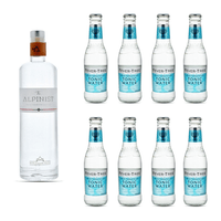 The Alpinist Dry Gin 70cl avec 8x Fever Tree Mediterranean Tonic Water