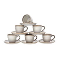 Danny Home Set de Tasses Speckled Grey 10cl 6 pièces