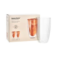 Danny Home Verre à café à double paroi 40 cl, pack de 2