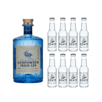 Gunpowder Gin 50cl mit 8x Gents Tonic Water
