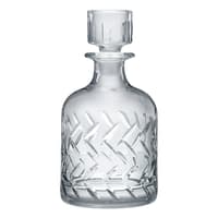 RCR Crystal Da Vinci Tire Whisky Decanter Cylindrical Stop 80cl