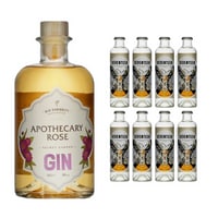 Secret Garden Gin Apothecary Rose 50cl mit 8x 1724 Tonic Water