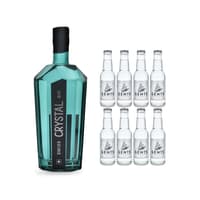 Swiss Crystal Gin 70cl avec 8x Gents Tonic Water