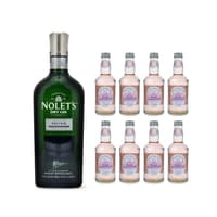 Nolet’s Dry Gin Silver 70cl mit 8x Fentimans Rose Lemonade