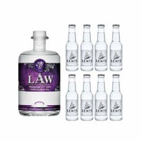 LAW London Dry Gin 70cl avec 8x Gents Tonic Water