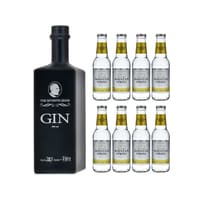 The Seventh Sense Gin 50cl mit 8x Swiss Mountain Spring Classic Tonic Water