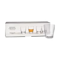 Danny Home Shining Crystal Double Old Fashioned Whisky Glas 32cl, 4er-Pack