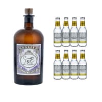 Monkey 47 Schwarzwald Dry Gin 50cl mit 8x Swiss Mountain Spring Classic Tonic Water
