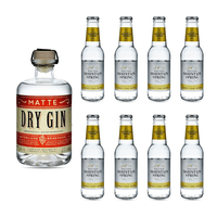 Matte Dry Gin 50cl mit 8x Swiss Mountain Spring Classic Tonic Water