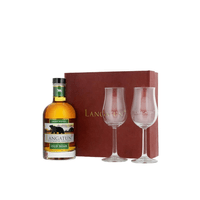 Langatun Old Bear Whisky Smoky 35cl mit 2 Gläser