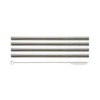 Pailles en acier inoxydable Set de 5 pièces 1.1cm 21.5cm