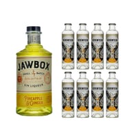 Jawbox Pineapple&Ginger Gin Likör 70cl mit 8x 1724 Tonic Water