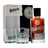 Ron Relicario Supremo Dominicano 70cl, Set mit zwei Gläser