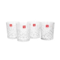 Danny Home Verre à pied traditionnel en cristal 35cl, pack de 4