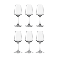 Bohemia Crystal Glass Sandra Wine 35cl, 6er-Set