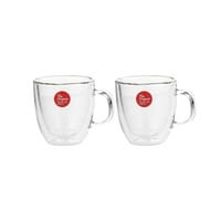 Bodum Bistro verres thermo à double paroi avec anse en verre 15cl, Pack de 2