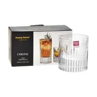 Danny Home Verre à pied Crystal Riple 20cl, pack de 2