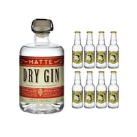 Matte Dry Gin 50cl mit 8x Thomas Henry Tonic Water