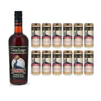 Gosling's Black Seal Rum 70cl mit 12x Gosling's Ginger Beer