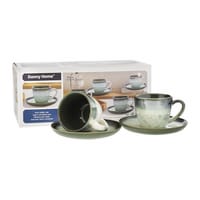 Danny Home Set de tasses avec glaçure réactive bleue 10cl, 6 pièces