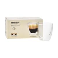 Danny Home Doppelwandiges Kaffee Glas 8cl, 2er-Pack