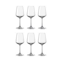 Bohemia Crystal Glass Sandra Wine 25cl, 6er-Set