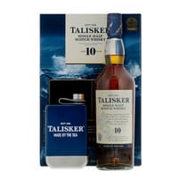Talisker 10 Years Single Malt Whisky 70cl Ensemble avec Flasque
