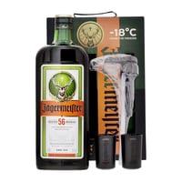 Jägermeister Kräuterlikör 175cl Traveller's Exclusive Pack mit 2 Shotgläsern und Pumpe