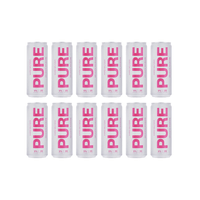 PURE Hard Seltzer Rhubarb 33cl, 12er-Pack